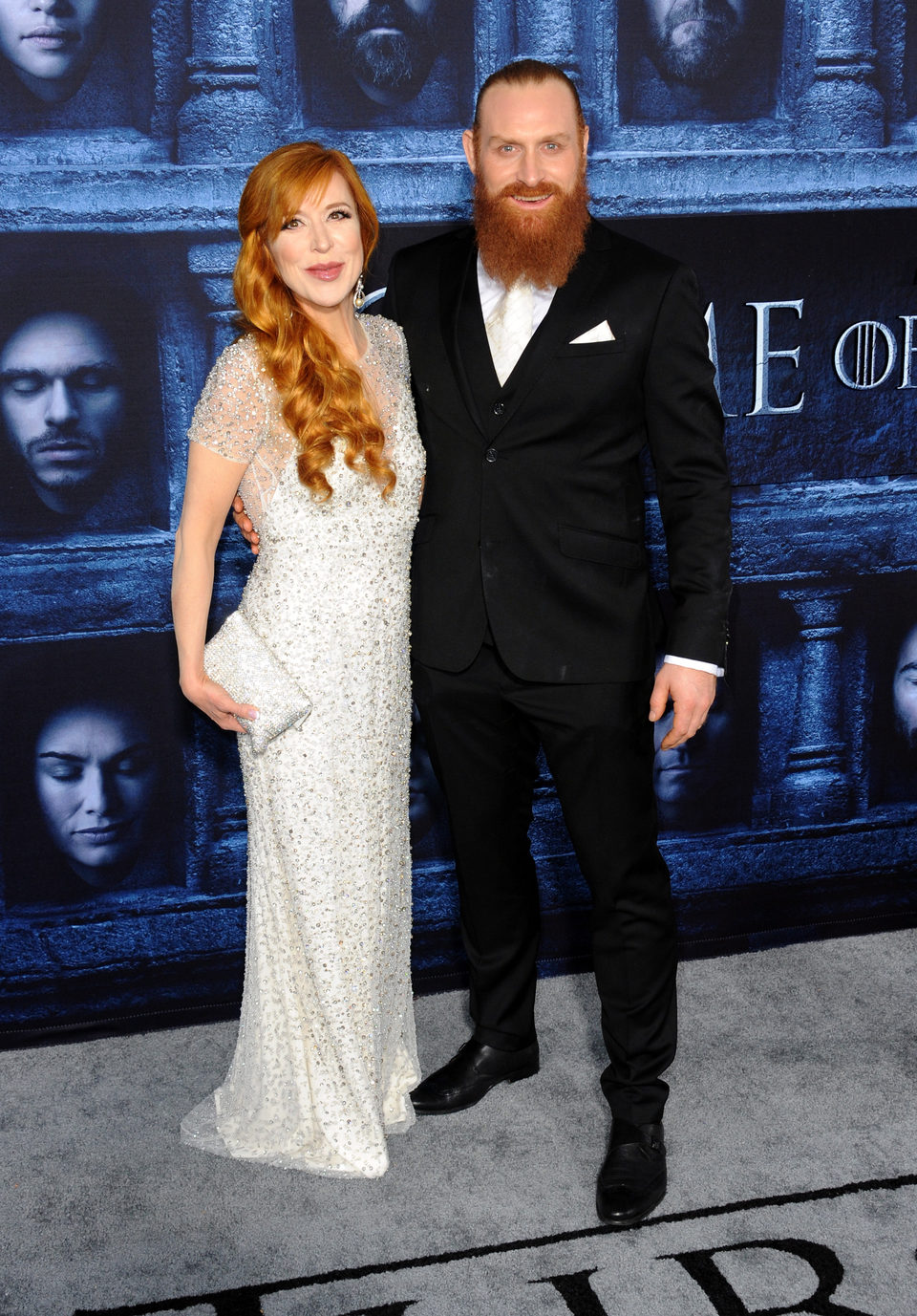 Kristofer Hivju and his wife at the premiere of 'Game of Thrones' Season Six