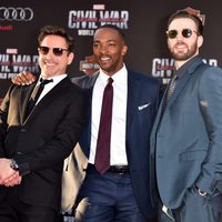 Chris Evans, Robert Downey Jr. and Anthony Mackie at 'Captain America: Civil War' World Premiere