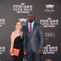 Mike Colter and his wife at 'Captain America: Civil War' World Premiere