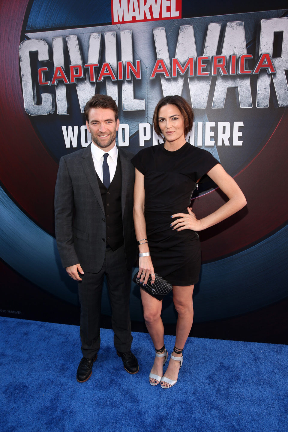 Sam Hargrave and Monique Ganderton at 'Captain America: Civil War' World Premiere