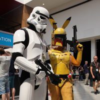 Boba Fett Pikachu and Stormtrooper Cosplay in Star Wars Celebration 2016