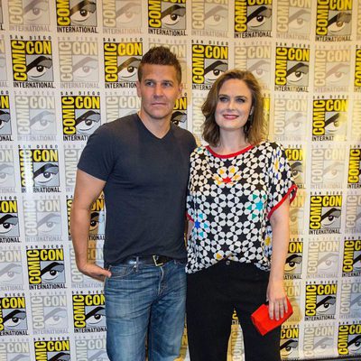 Emily Deschanel and David Boreanaz attend the Comic-Con International 2016