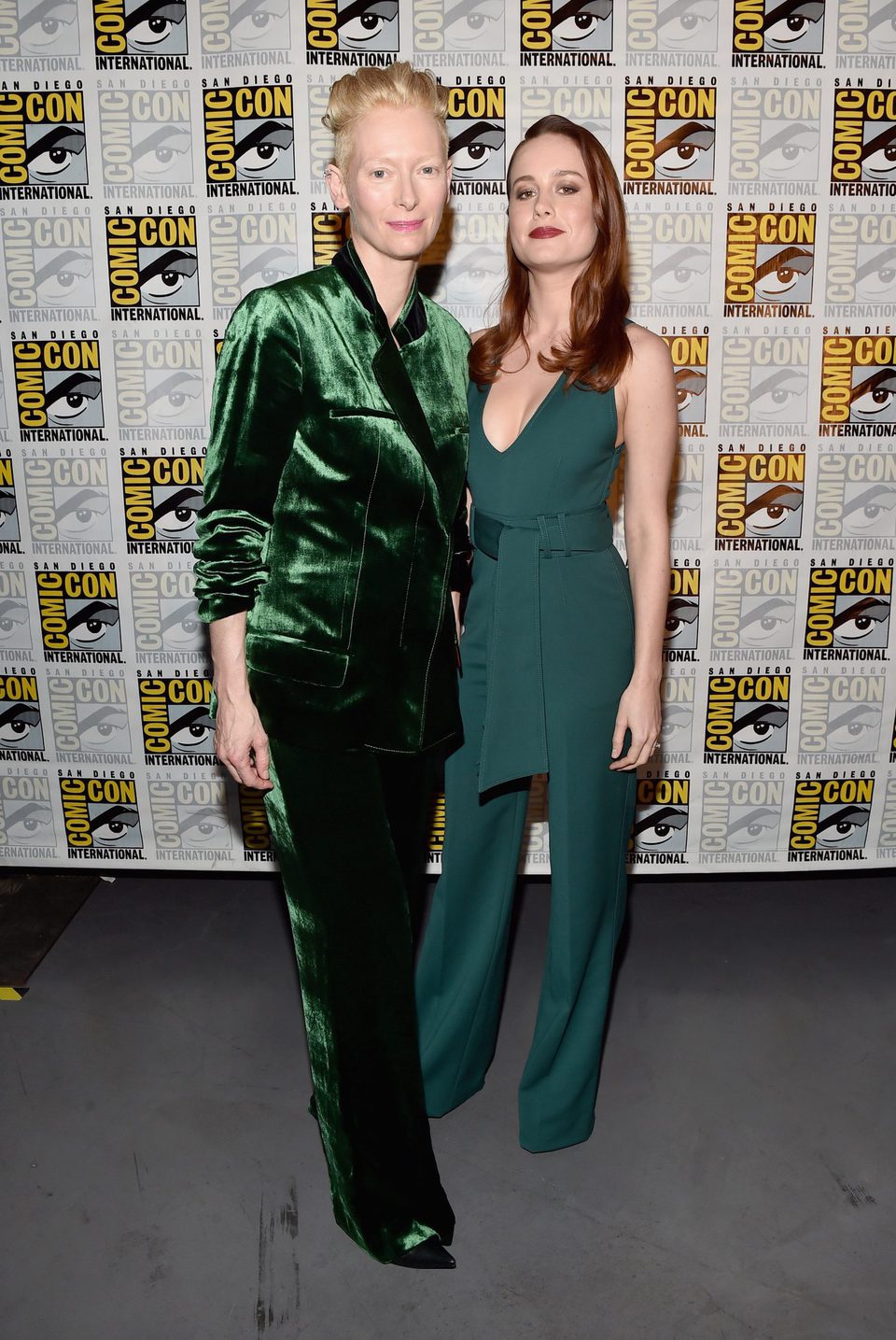 Brie Larson and Tilda Swinton at Comic-Con