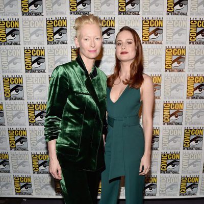 Brie Larson and Tilda Swinton at Comic-Con