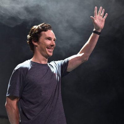 Benedict Cumberbatch saluting