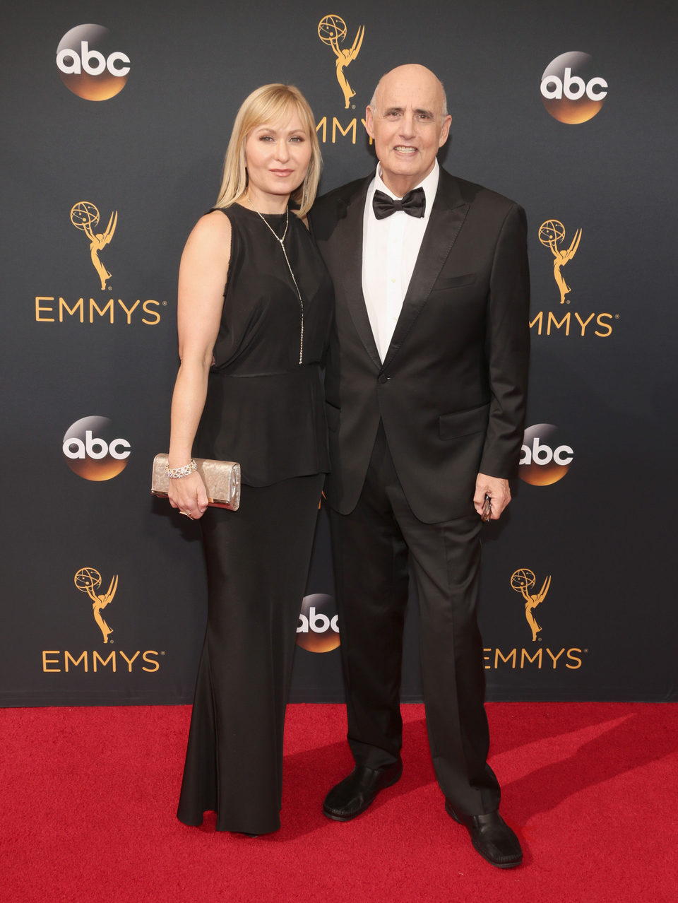 Jeffrey Tambor and Kasia Ostlun at the Emmys 2016 red carpet