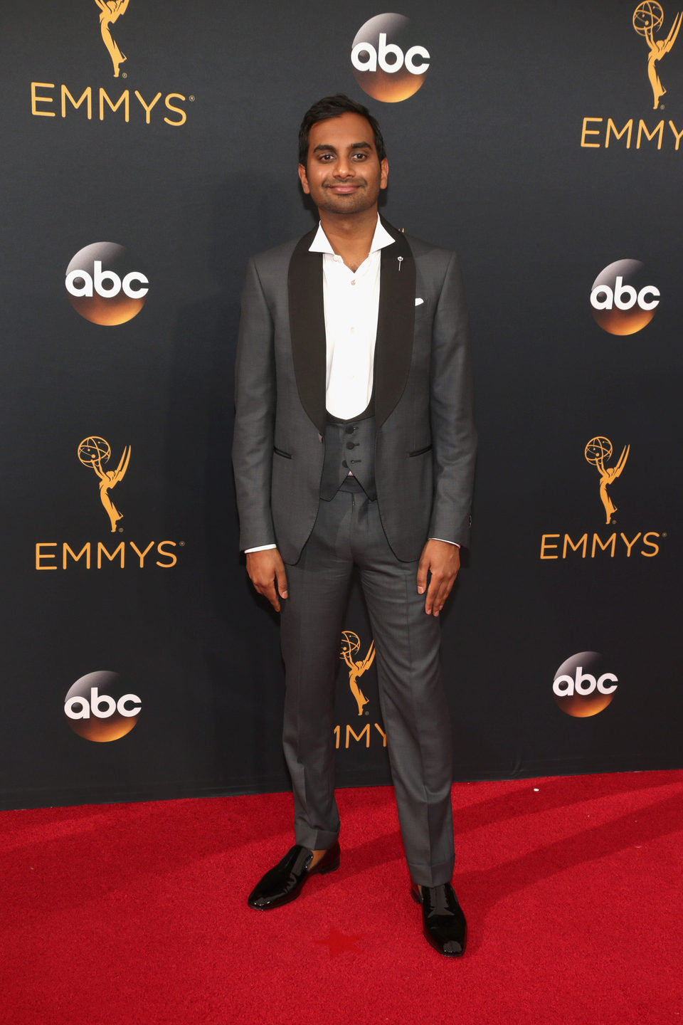 Aziz Ansari at Emmy 2016 red carpet