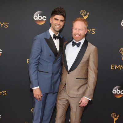 Jesse Tyler Ferguson and Justin Mikita at Emmys 2016 red carpet