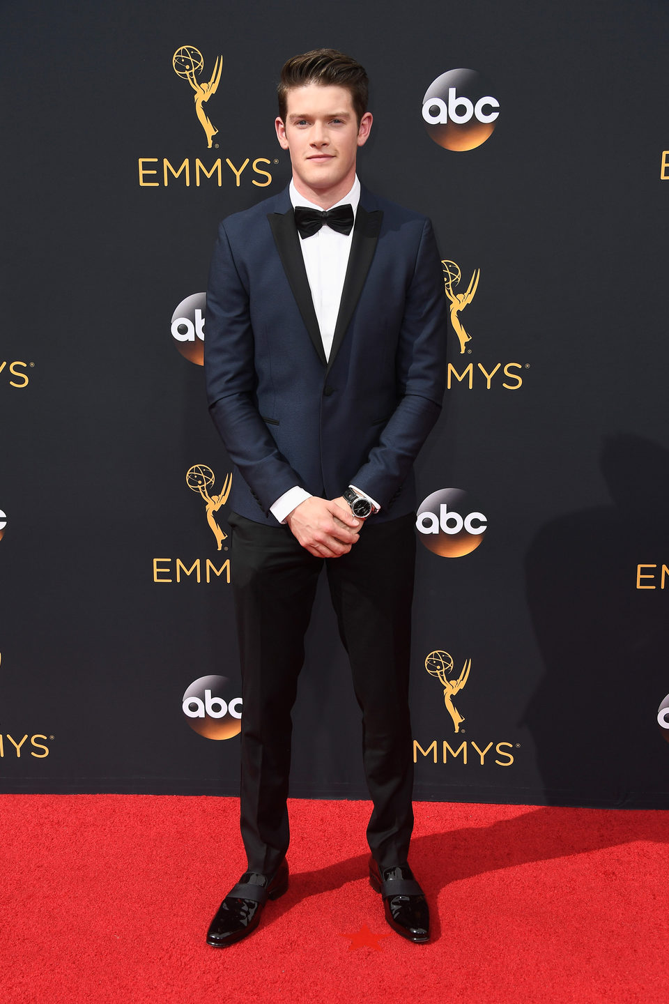 Alex MacNicoll at Emmy 2016 red carpet 