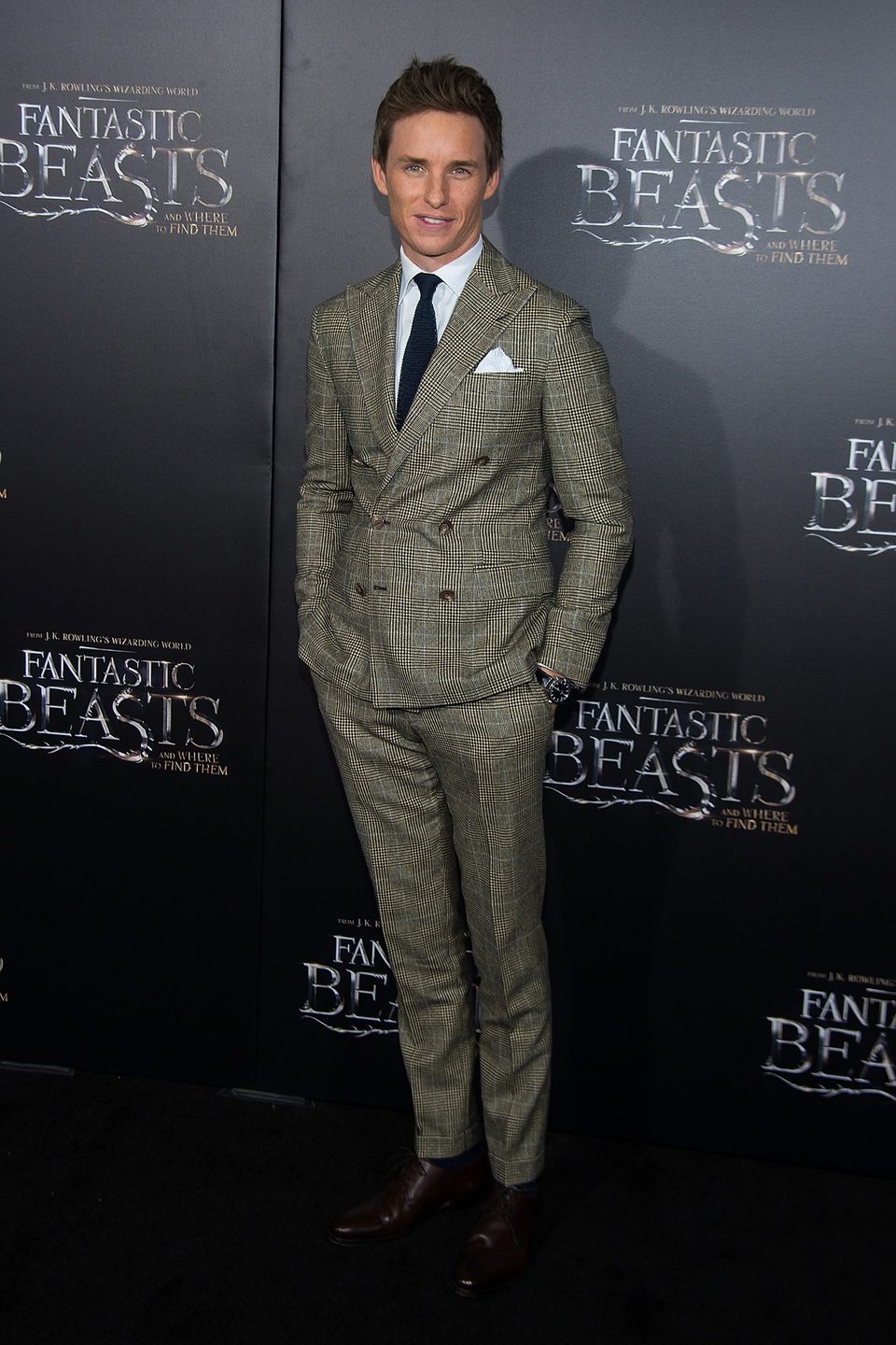 Eddie Redmayne at the world premiere of 'Fantastic Beasts and Where to Find Them'