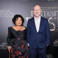 David Yates and his wife at the world premiere of 'Fantastic Beasts and Where to Find Them'.