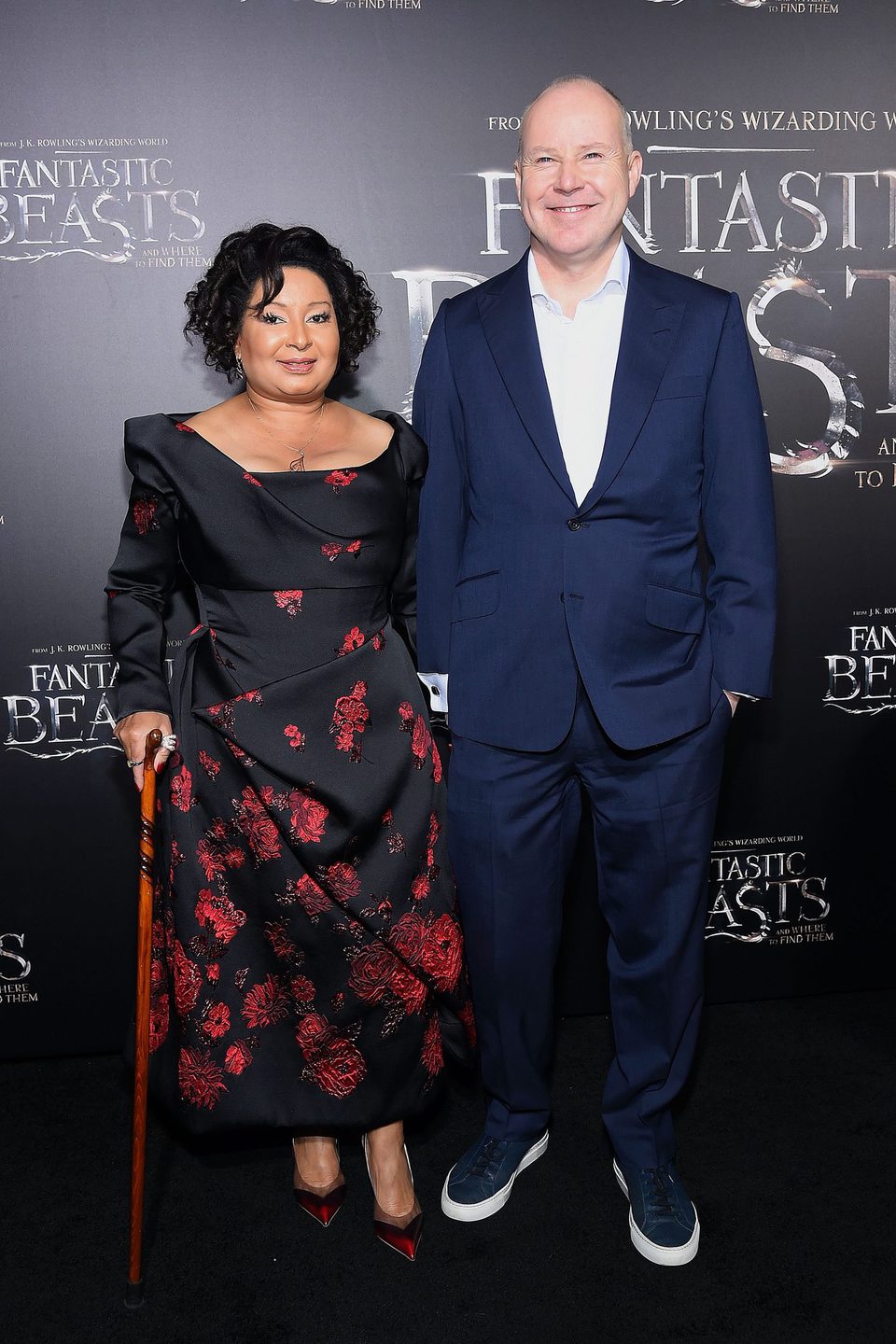 David Yates and his wife at the world premiere of 'Fantastic Beasts and Where to Find Them'.