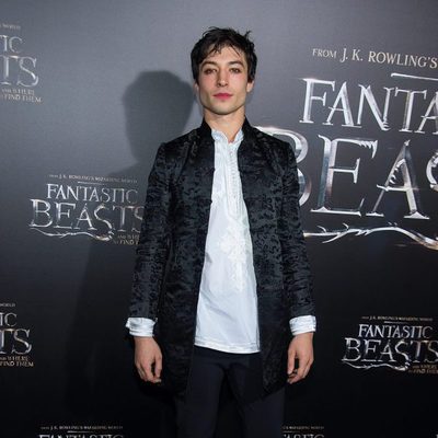 Ezra Miller at the world premiere of 'Fantastic Beasts and Where to Find Them'.