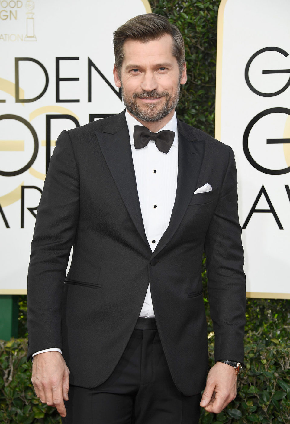 Nikolaj Coster-Waldau at the 2017 Golden Globes red carpet