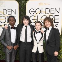 Stranger Things kids at the 2017 Golden Globes red carpet