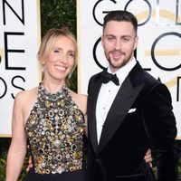 Aaron, Sam Taylor-Johnsons at the 2017 Golden Globes red carpet