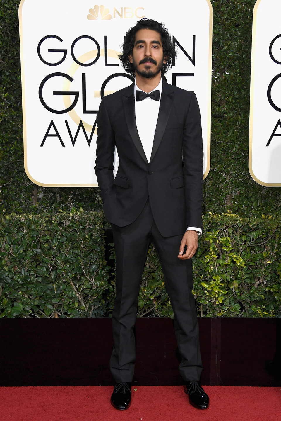 Dev Patel at the 2017 Golden Globes red carpet