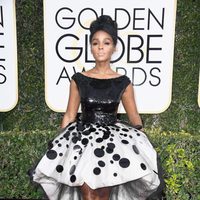 Janelle Monae at Golden Globes 2017 red carpet