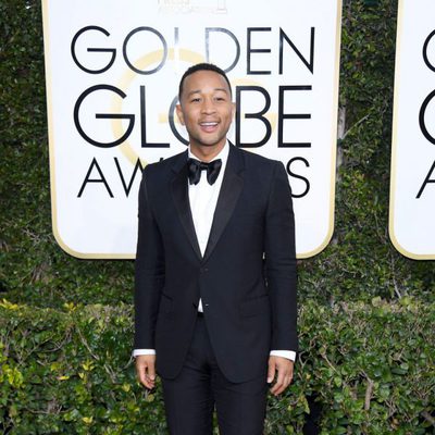 John Legend at Golden Globes 2017 red carpet