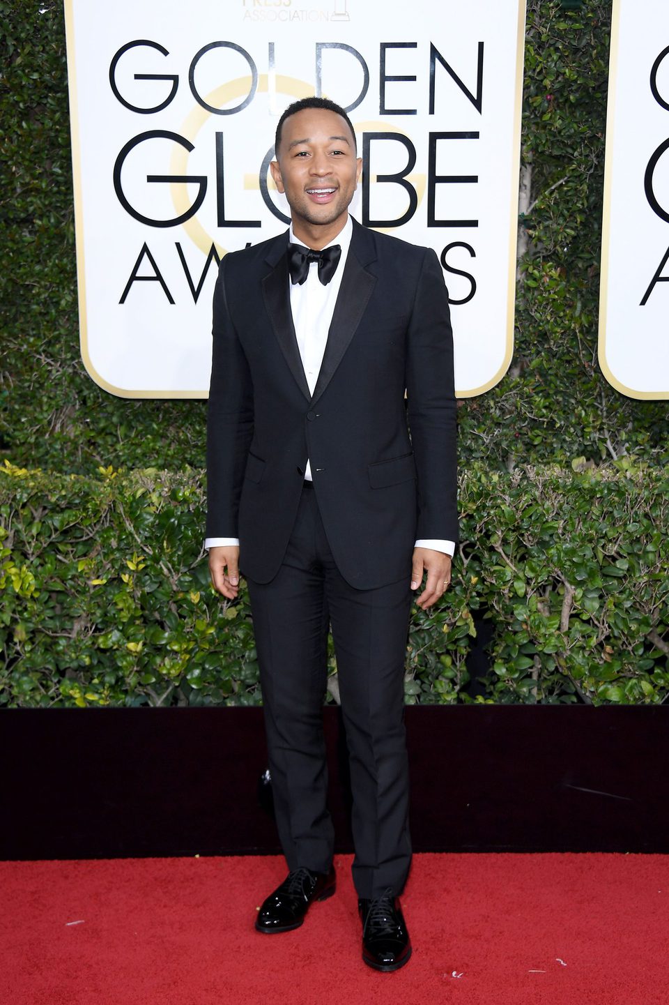 John Legend at Golden Globes 2017 red carpet