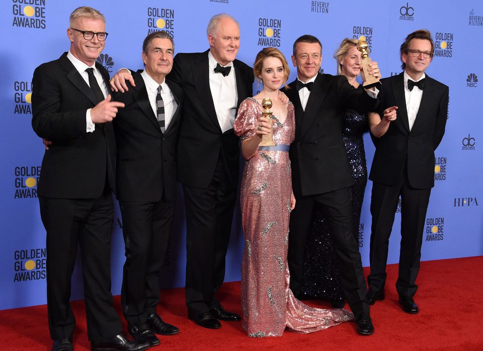 'The Crown' cast and crew after Golden Globes 2017