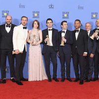 'La La Land' crew and cast after Golden Globes 2017