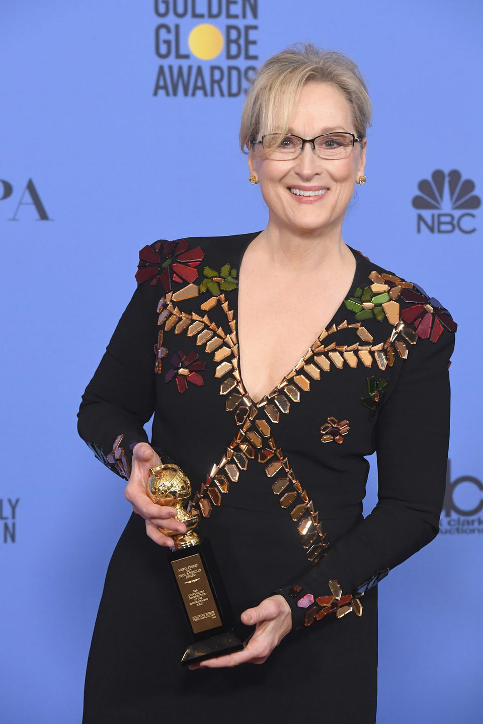 Meryl Streep after the 2017 Golden Globes show