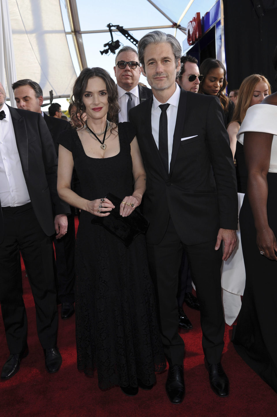 Winona Ryder and Scott Mackinlay Hahn on the red carpet of SAG Awards 2017