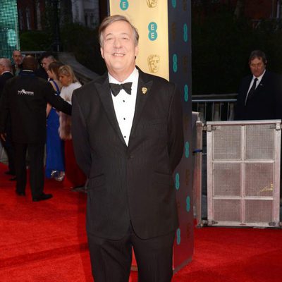 The BAFTA 2017 host, Stephen Fry, at the red carpet of the british awards