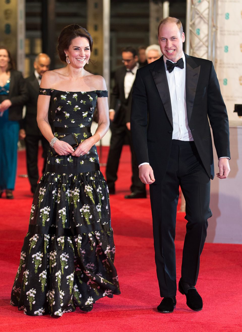 The Royals Kate and William at the BAFTAs 2017 red carpet