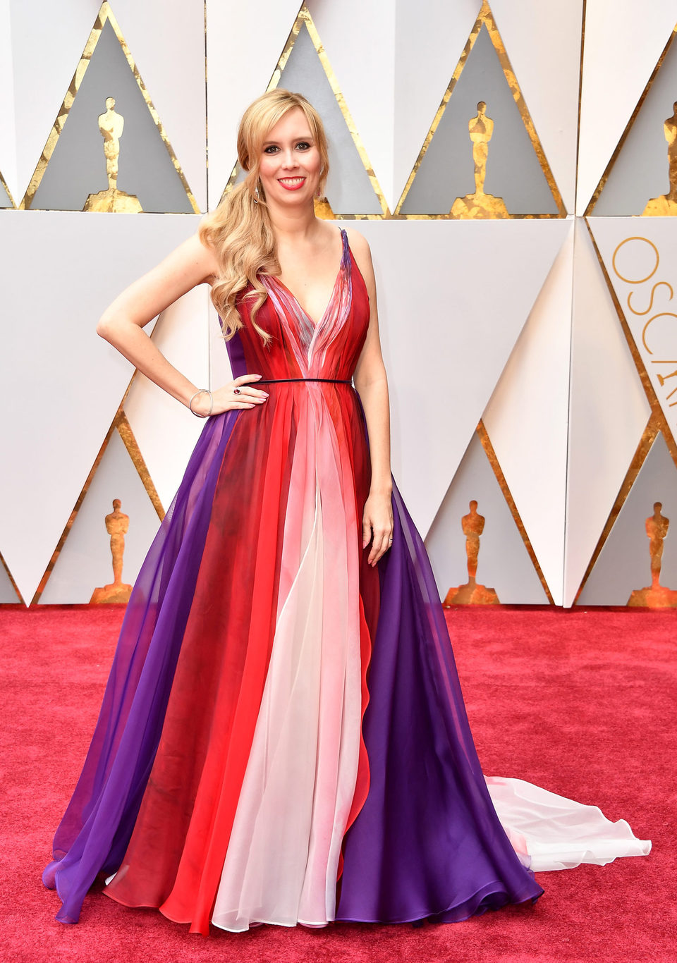 Allison Schroeder at the Oscars 2017 red carpet