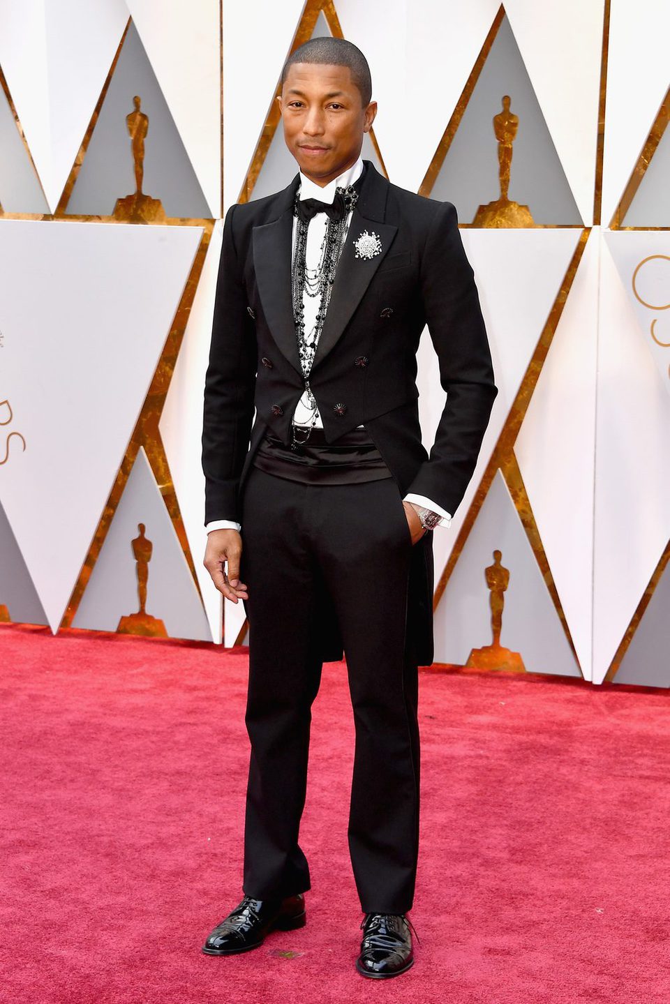 Pharrel Williams at the red carpet of the Oscar 2017