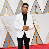 Jharrel Jerome at the red carpet of the Oscars 2017