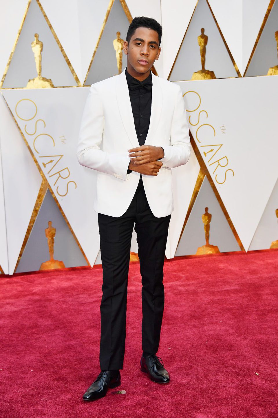 Jharrel Jerome at the red carpet of the Oscars 2017