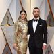 Jessica Biel and Justin Timberlake at the red carpet of the Oscars 2017