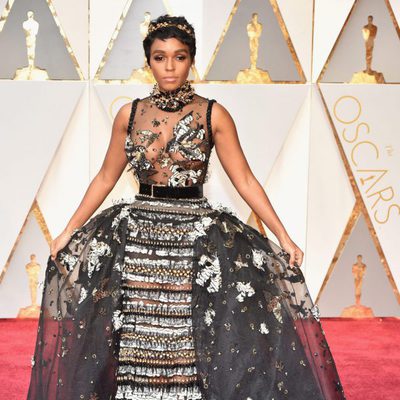 Janelle Monae at the Oscars 2017 red carpet