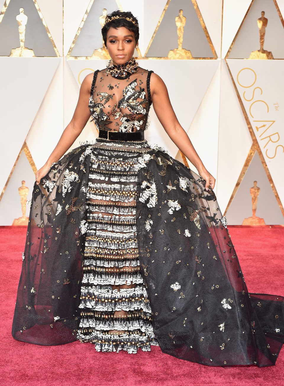 Janelle Monae at the Oscars 2017 red carpet