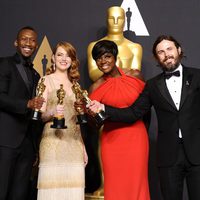 Mahershala Ali, Emma Stone, Viola Davis and Casey Affleck, winners of the Oscars 2017