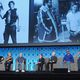 Mark Hamill with the crew of 'Star Wars' during the Star Wars Celebration