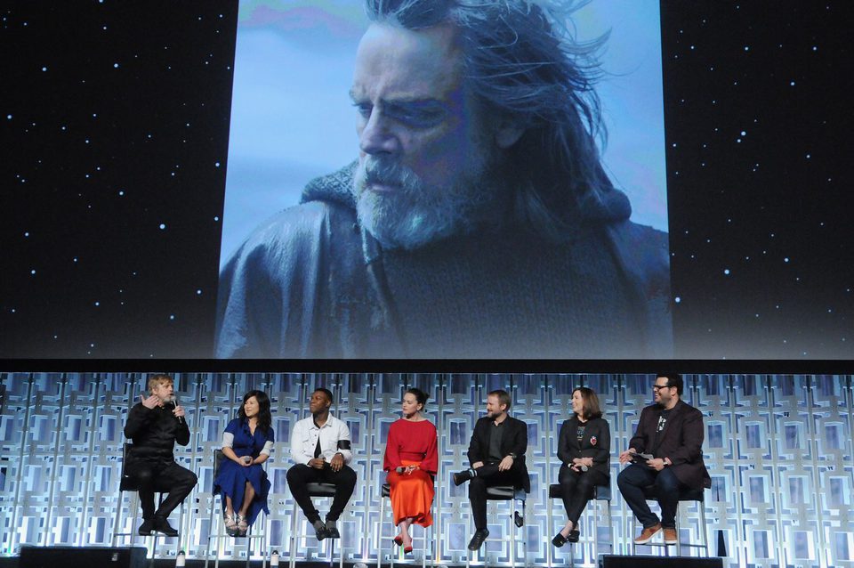 Luke's image during 'the Last Jedi' panel at the Star Wars Celebration