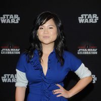 Kelly Marie Tran poses before 'The Last Jedi' panel at the Star Wars Celebration