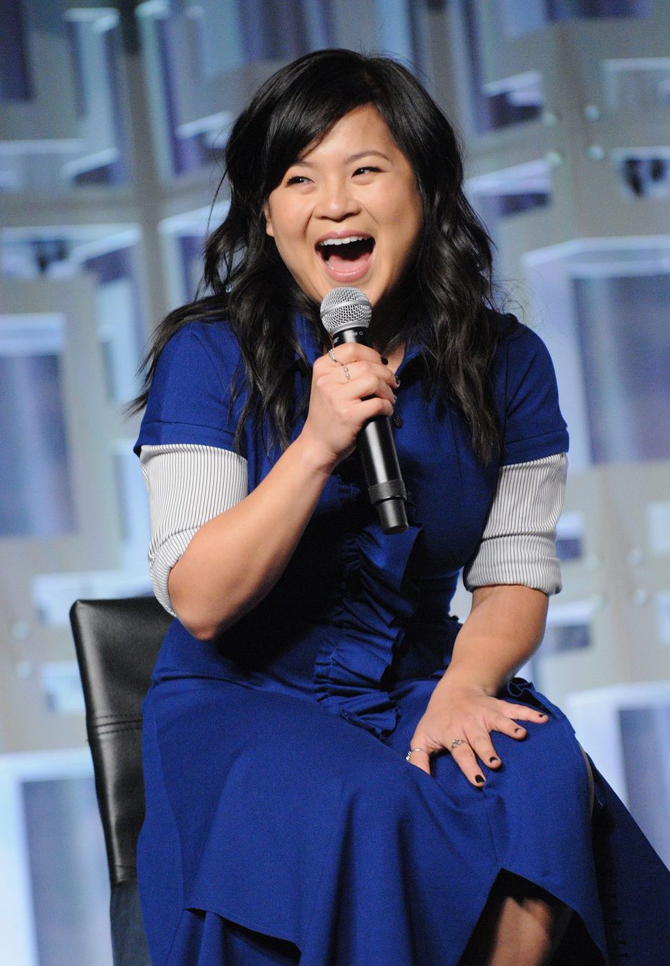 Kelly Marie Tran at the panel of 'The last Jedi' in the Star Wars Celebration