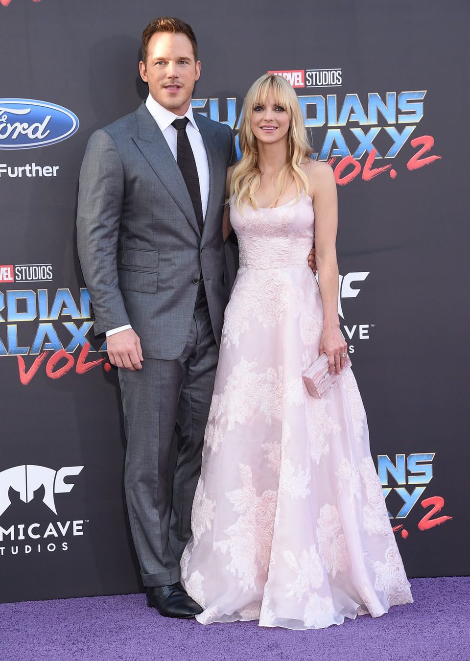 Chris Pratt y Anna Faris en la premiere mundial de 'Guardianes de la galaxia Vol. 2'