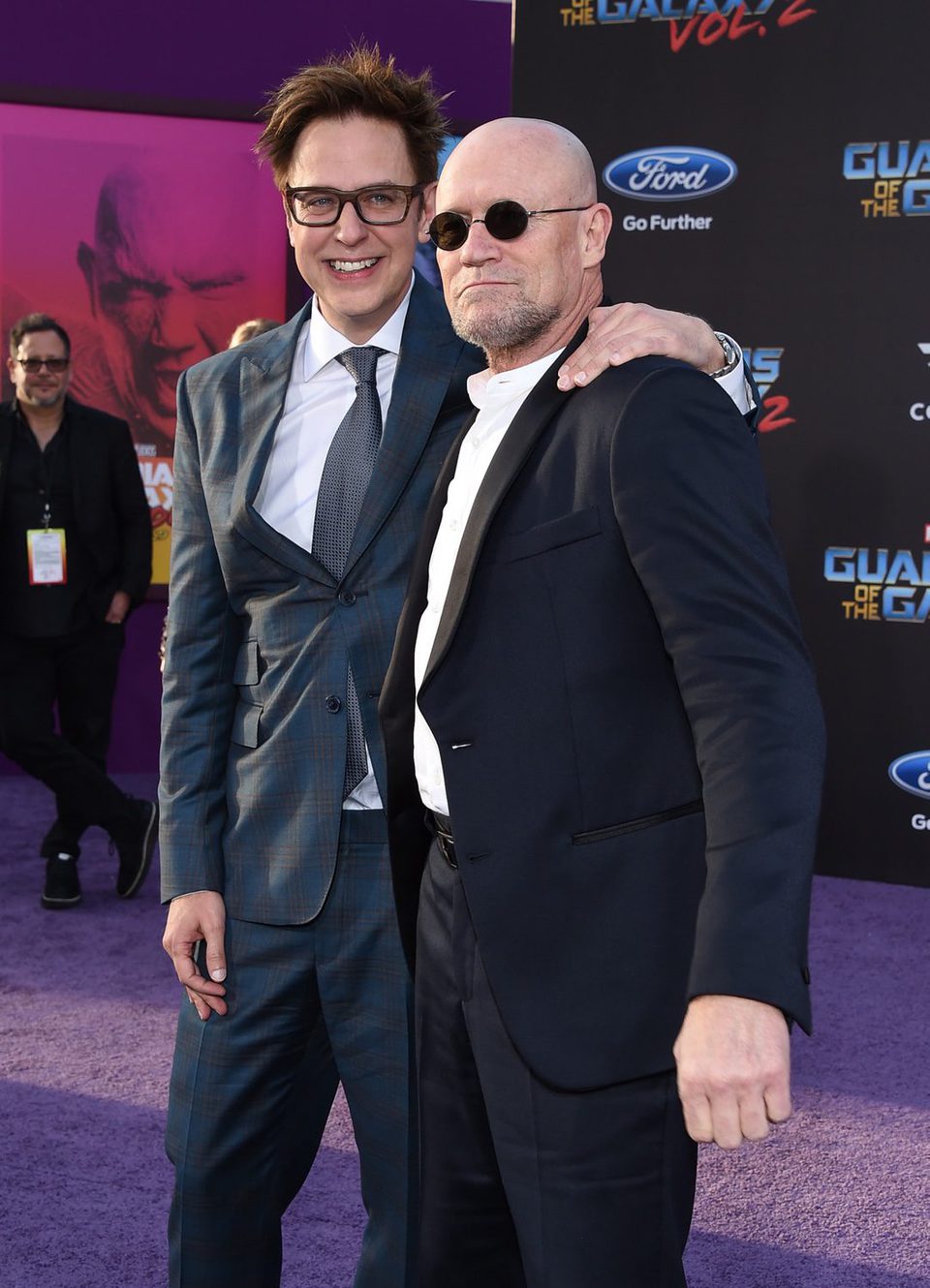 James Gunn and Michael Rooker at world premiere of 'Guardians of the Galaxy Vol. 2'