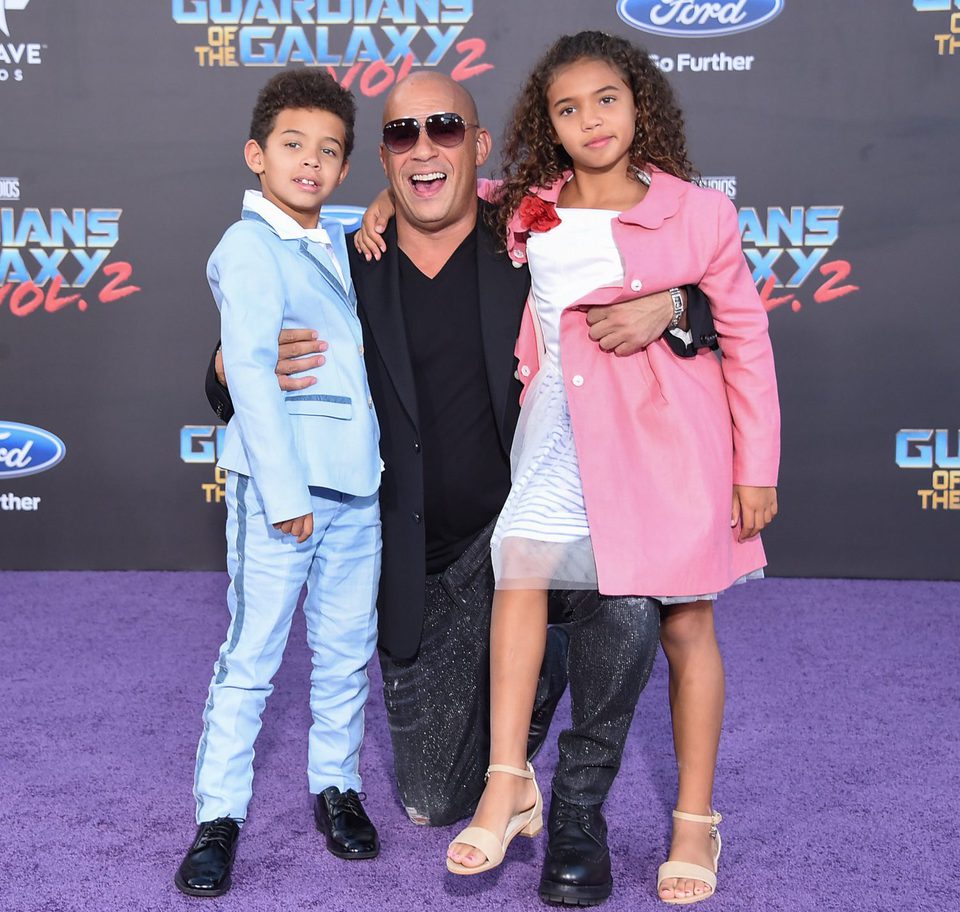 Vin Diesel with his children at world premiere of 'Guardians of the Galaxy Vol. 2'