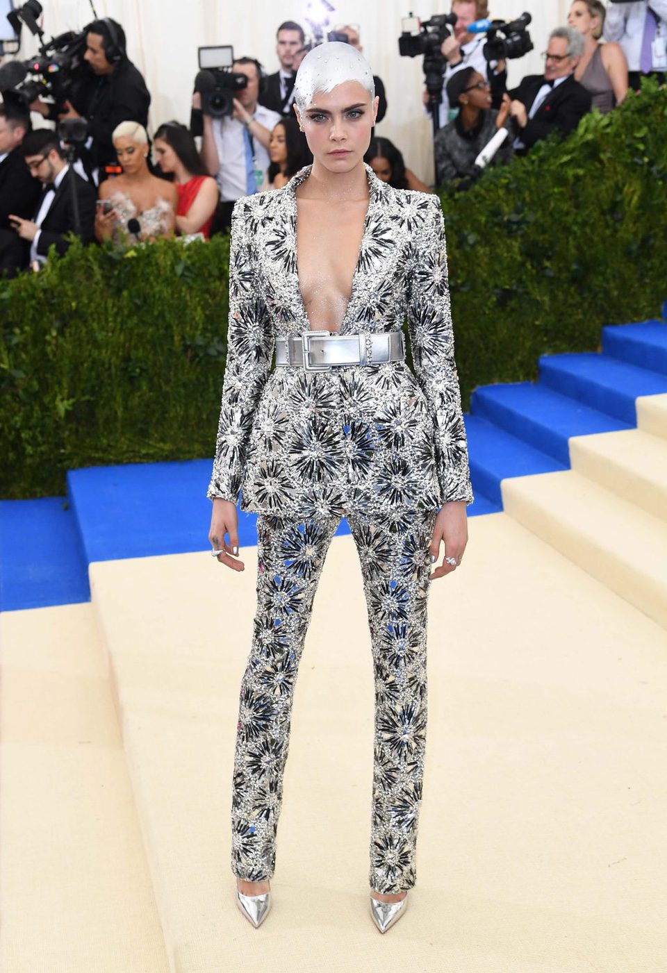 Cara Delevingne on the Met Gala red carpet 2017