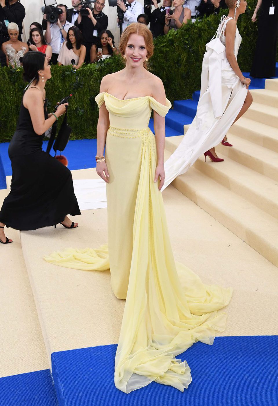 Jessica Chastain on the Met Gala red carpet 2017