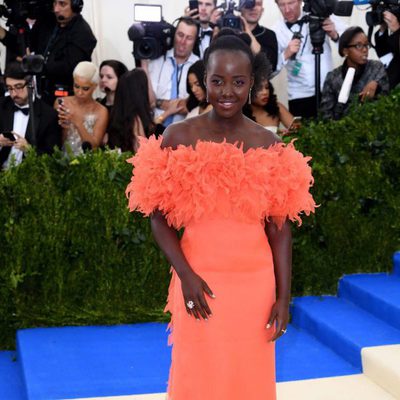 Lupita Nyong'o on the Met Gala red carpet 2017