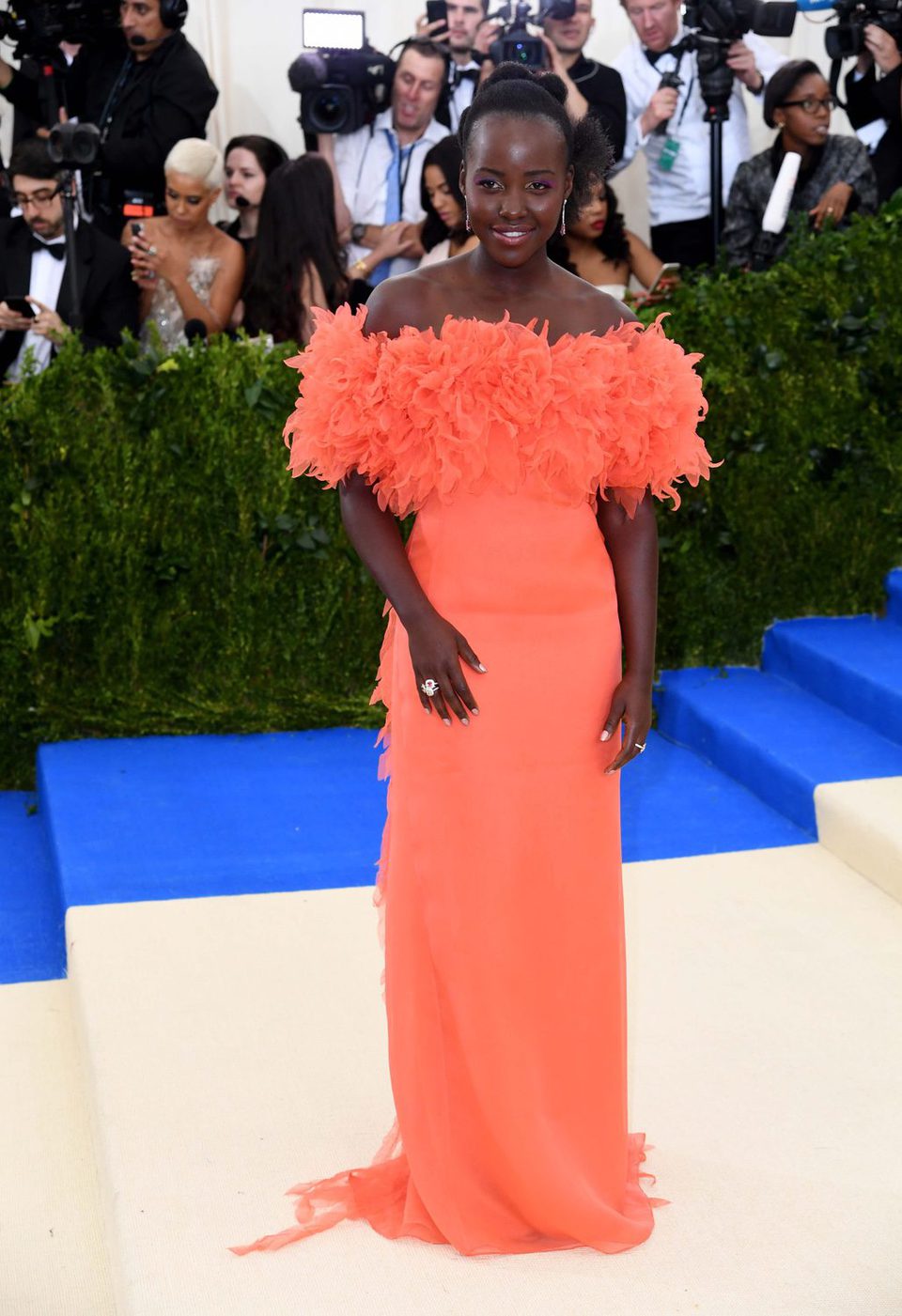 Lupita Nyong'o on the Met Gala red carpet 2017