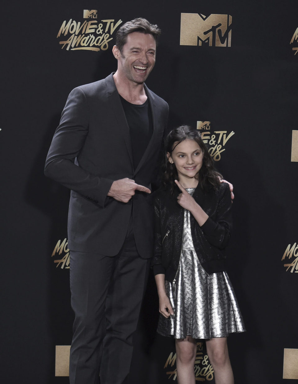 Hugh Jackman and Dafne Kenn in the MTV Movie & TV Awards 2017